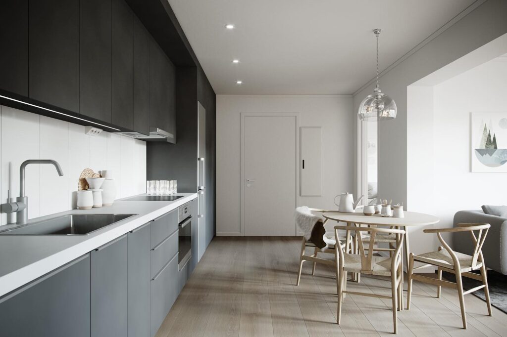 Beautiful kitchen interior design of a modular home